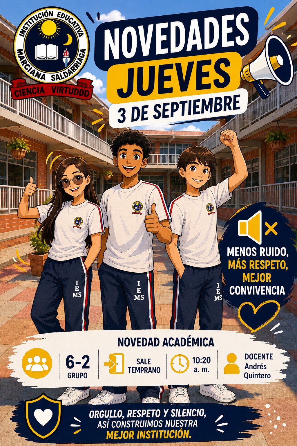 Novedades 3 de septiembre  jueves